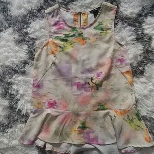 H&M pastel sleeveless peplum top 4